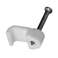 Крепеж кабеля плоский 8 х 3 мм, белый (упак. 50 шт)  REXANT