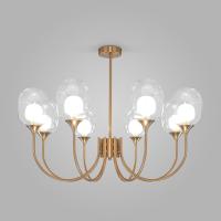 Подвесная люстра со стеклянными плафонами 70217/8 латунь