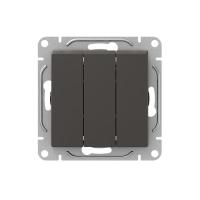 Механизм выключателя, трёхклавишный, мокко Эпика EKF