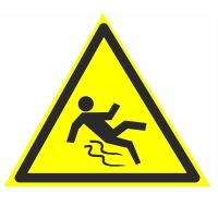 Знак пластик W28 "Осторожно. Скользко" (200x200x200) ГОСТ 12.4.026-2015 EKF PROxima