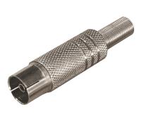 TV-разъем гнездо никелированный c пружиной PROconnect