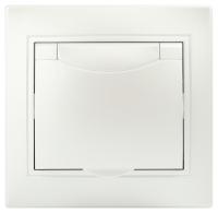 Розетка Intro Plano 1-203-06 с заземлением 2P+E Schuko с крышкой, 16А-250В, IP20, СУ, перламутр