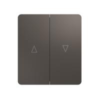 Выключатель ROUND 2 кл для жалюзи возвратный 10А с/у титан KRANZ