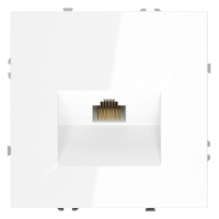 Розетка компьютерная встраиваемая VOLTUM S70 RJ45 кат.6, (белый глянцевый)