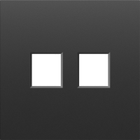 Накладка 2-я для розеток RJ45,TV,SAT, черный графит, серия S08