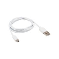 Кабель USB-A – micro USB, 1А, 1м, ПВХ, белый REXANT