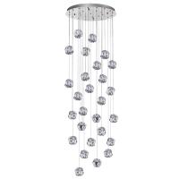 5084/120L L-VISION ODL25 553 хром/прозрачный/металл/акрил Люстра каскадная LED 120W 4000K 6000Лм JEMSTONE