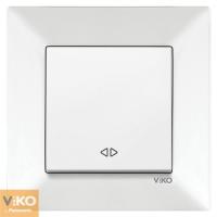 90970031 Выключатель 1-кл проходной перекрестный белый VIKO MERIDIAN