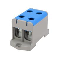 Клемма вводная силовая КВС 16-95мм² 2-рядная синяя распределительная REXANT