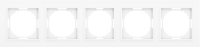 Рамка 5-я, Wave глянцевый белый, серия A07