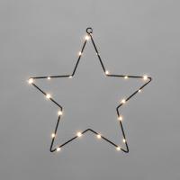Светодиодная подвесная фигура Звезда на металлическом каркасе, цвет теплый белый NEON-NIGHT