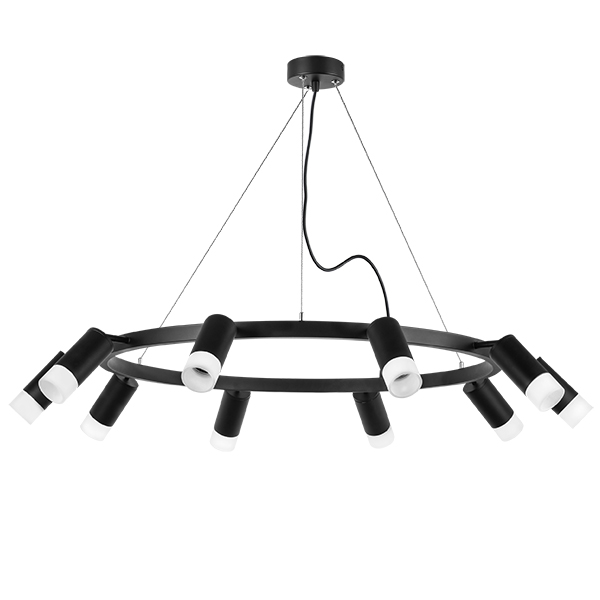 LR0203701 Люстра RULLO 10х50W GU10 ЧЕРНЫЙ (571020+214437-10+202431-10)