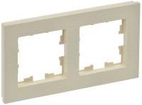 BRITE Рамка 2-местная РУ-2-Бр бежевый рифленый IEK
