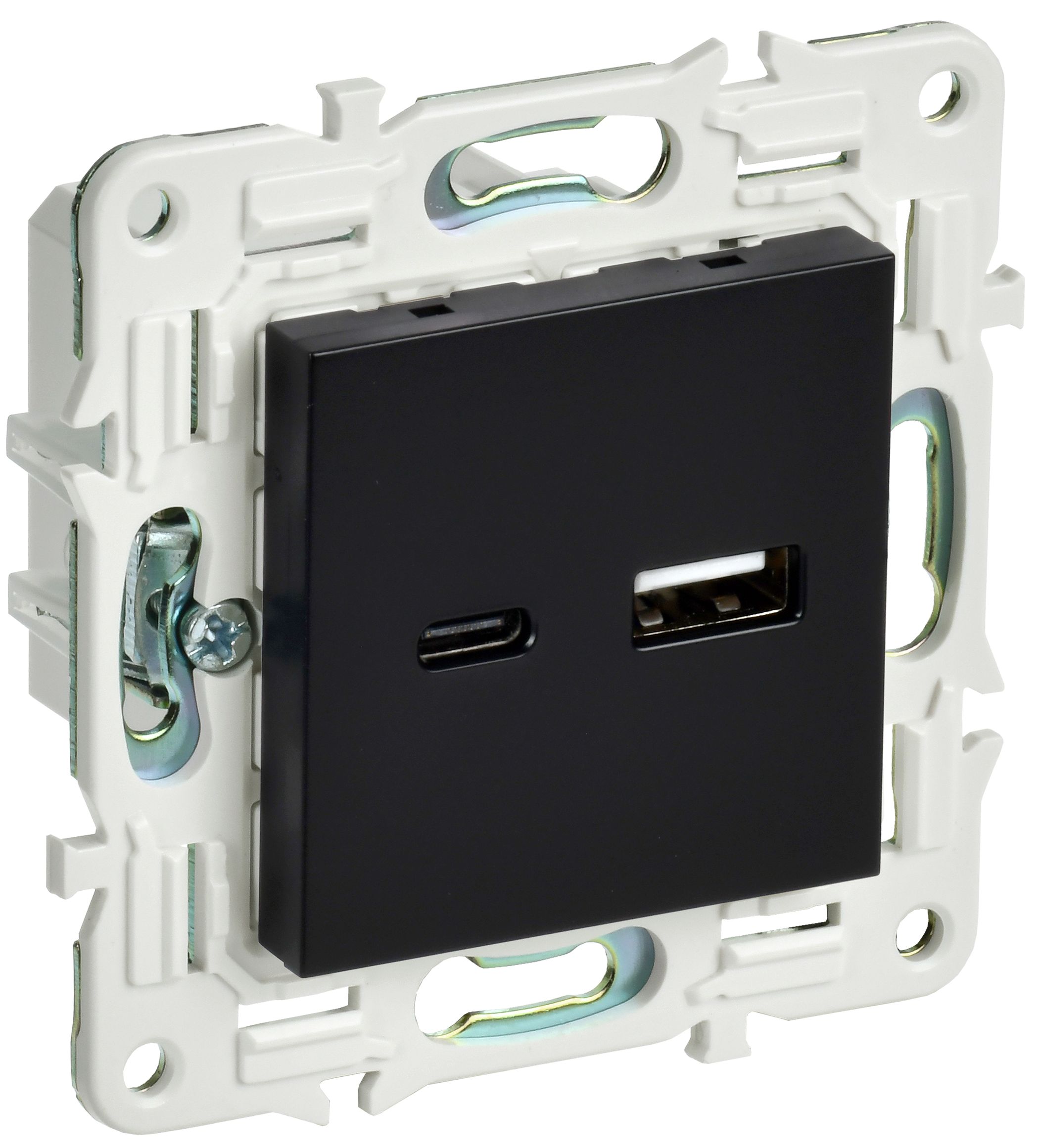 SKANDY Розетка USB A+C 18Вт SK-R13Bl черный IEK