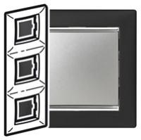 Legrand Valena Ноктюрн/Серебро Рамка 3-ая вертикал.