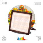 FITO-150W-Ra90-LED  Фитопрожектор для растений светодиодный ЭРА FITO-150W-Ra90-LED полного спектра профессиональный 150 Вт
