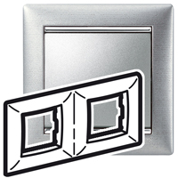 Legrand Valena Алюминий матовый Рамка 2-ая гориз