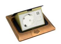 Выдвижной блок на 3 модуля, античная латунь