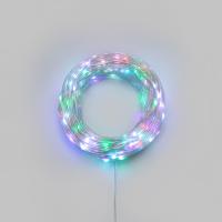Умная гирлянда Роса с крупными каплями 20м 200 LED RGB IP20 прозрачный провод USB NEON-NIGHT