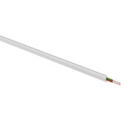 Кабель телефонный ШТЛП 2 жилы CCA, белый, 100м REXANT 