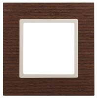 14-5301-09 ЭРА Рамка на 1 пост, дерево, Эра Elegance, дуб+сл.кость (10/50/1800)