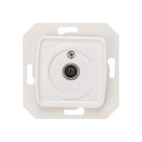 DEA Розетка TV Проходная с/у мех. Бел KRANZ 