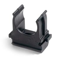 Крепёж-клипса для труб черная д20 (100шт/1500шт уп/кор) Строитель