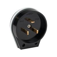 Вилка для разъема РШ-ВШ 32А 250В 2P+PE карболитовая черн. EKF