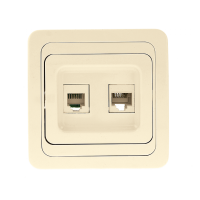 Розетка RJ-45+Phone беж. Лондон EKF PROxima