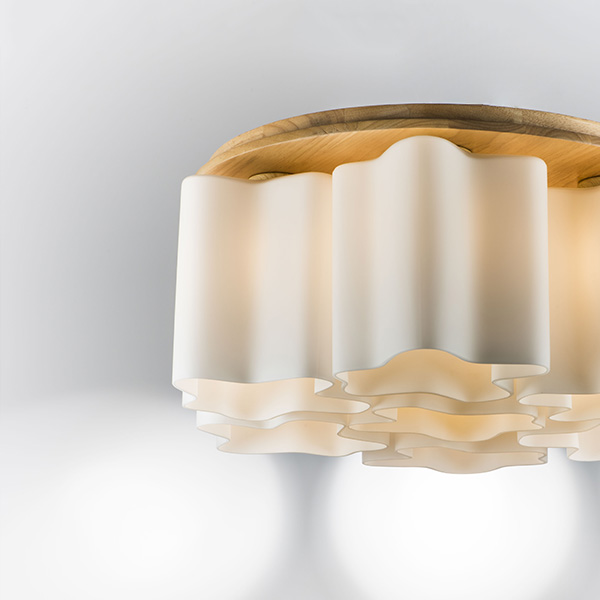 802075 Люстра NUBI LEGNO 7х40W E27 СВЕТЛОЕ ДЕРЕВО/БЕЛЫЙ