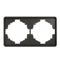 Рамка ROUND 2-постовая титан KRANZ