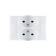 Розетка двойная 2Р  16А  250В  винтовой зажим  белый