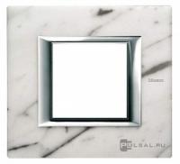 BT Axolute Белый мрамор Каррара Рамка 2 мод прямоугольная