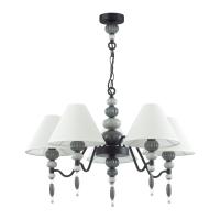 4896/5 MODERN ODL_EX23 161 черный матов./серый/молочный металл/керамика/ткань Люстра E14 5*40W SOCHI