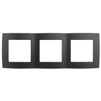 12-5003-05 ЭРА Рамка на 3 поста, Эра12, антрацит (15/150/3600)