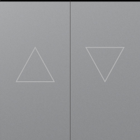 Клавиша 2-я со стрелками для жалюзи, матовый серый, серия A07