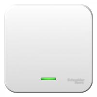 BLANCA О/У 1-клавишный ВЫКЛЮЧАТЕЛЬ (сх.1) с подсв.ИЗОЛ.ПЛ.,6А,250В,БЕЛЫЙ