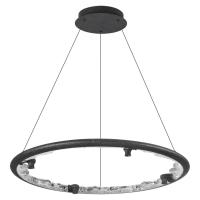 7001/55L HIGHTECH ODL25 253 Подвесной светильник черный ice crack/акрил разд. Вкл. с ПДУ IP20 LED 55W 1873Лм 3000/4000/5700K CRI > 90 CAYON