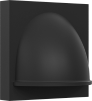 Вывод кабеля 2 мод., черн. (45х45мм)