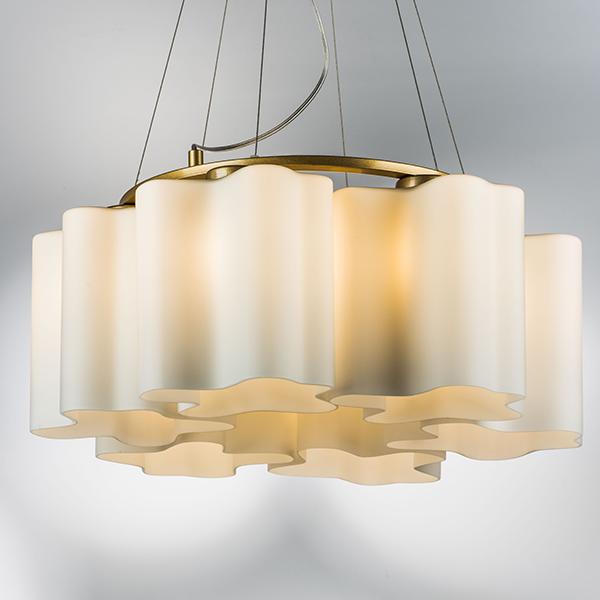 802163 Подвес NUBI 6х40W E27 ШАМПАНЬ/БЕЛЫЙ