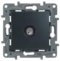 Legrand Etika Антрацит Розетка TV проходная  15дБ