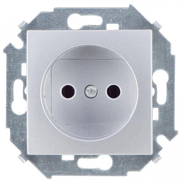 Розетка 2P  16А  250В  винтовой зажим  алюминий