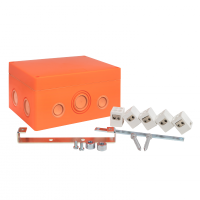 Коробка распаячная огнестойкая (176х126х74) 5 двойных кк/1 5-10мм?/12 мв IP66 EKF PROxima