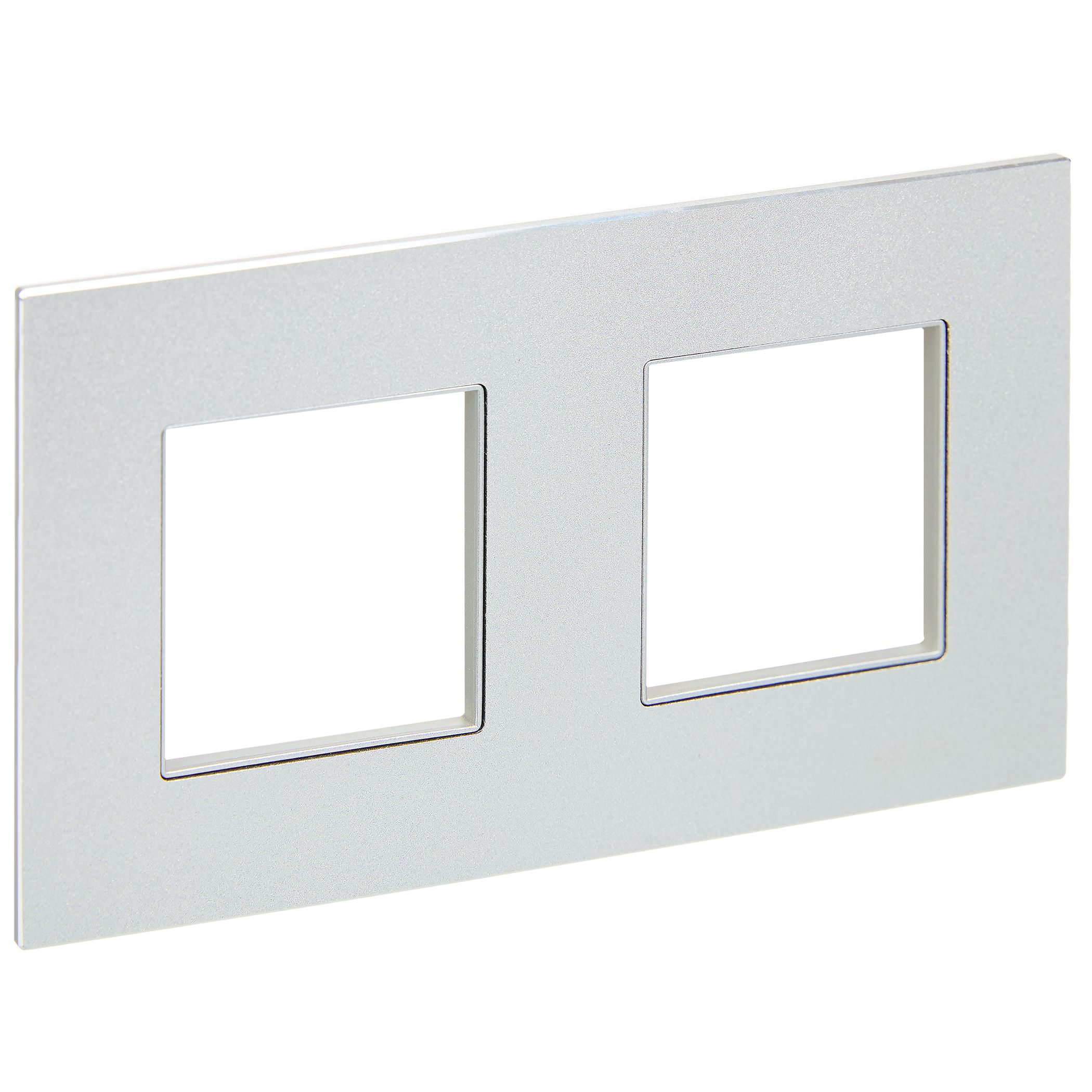 SKANDY Рамка 2-местная SK-F32S металл серебряный IEK