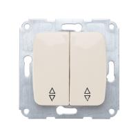 DEA Выключатель (переключатель) 2кл прох. с/у 10А мех. бежевый KRANZ