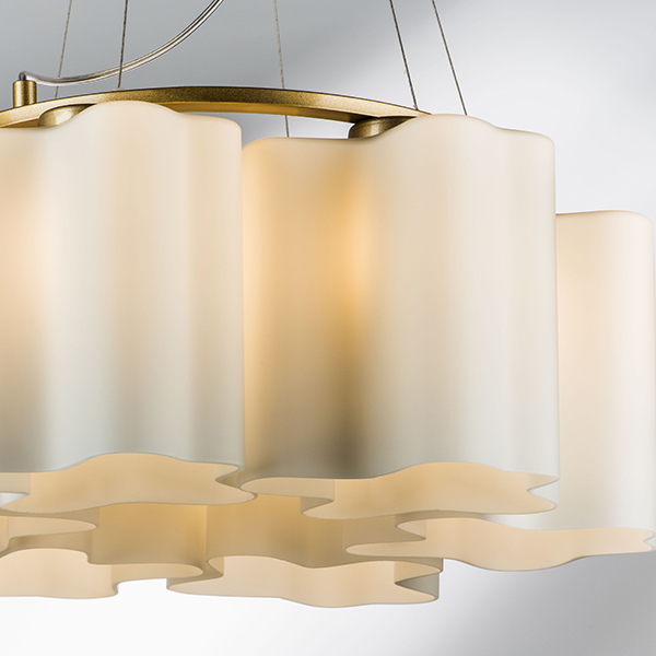 802163 Подвес NUBI 6х40W E27 ШАМПАНЬ/БЕЛЫЙ