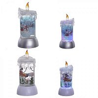 719945 Фигурка декоративная с подсветкой Свеча L9 W9 H20 см  2в.  (3хААА  не прилаг)
