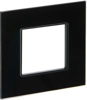 SKANDY Рамка 1-местная SK-F21Bl стекло черный IEK