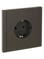 FORTE&PIANO Розетка 1-местная с заземлением с защитными шторками безвинтовое крепление 16А FP313 серый IEK