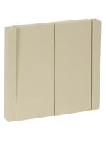 FORTE&PIANO Выключатель 2-клавишный проходной 10А FP407 ваниль IEK